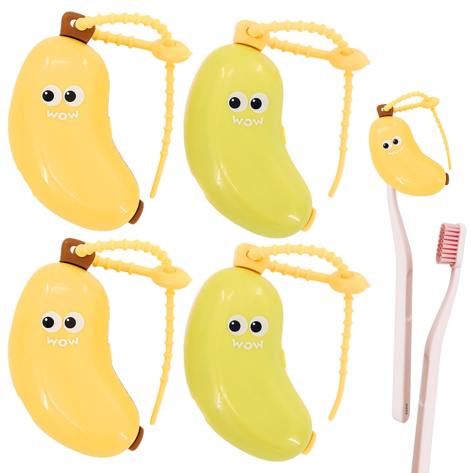 Amazon.com: 4 Pcs Banana Toothbrush Cover, Banana-Shaped